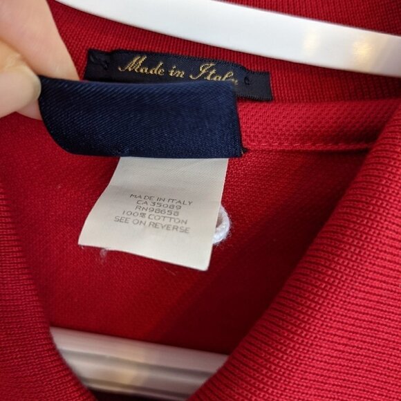 VINTAGE 90s PAUL & SHARK YACHTING T SHIRT POLO red size L @K - Picture 7 of 9